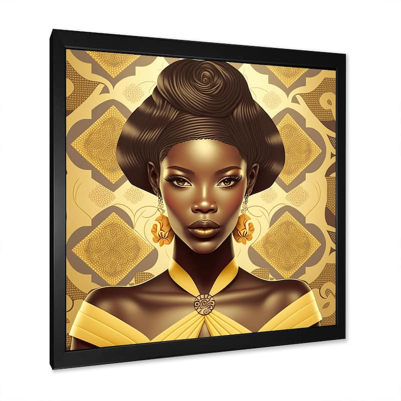 Designart "Vintage High Fashion African American Model VI" African